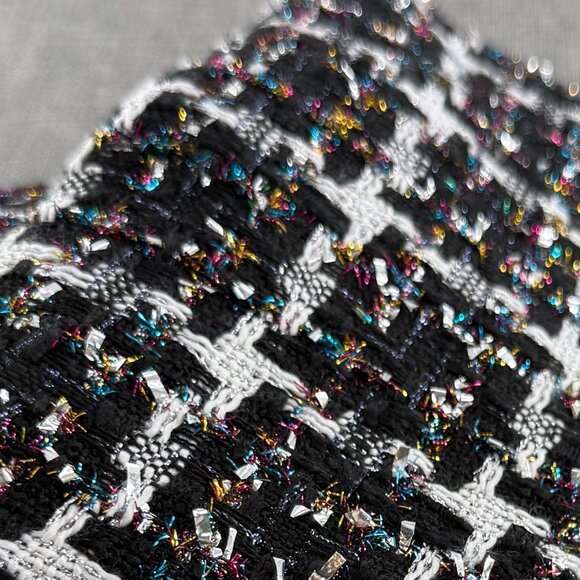 LOFT Mini Plaid Skirt‎ Metallic Multicolor Zipper Closure Lined Plus 18 - Picture 10 of 11